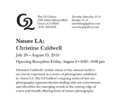 G2 Gallery Nature LA: Christine Caldwell